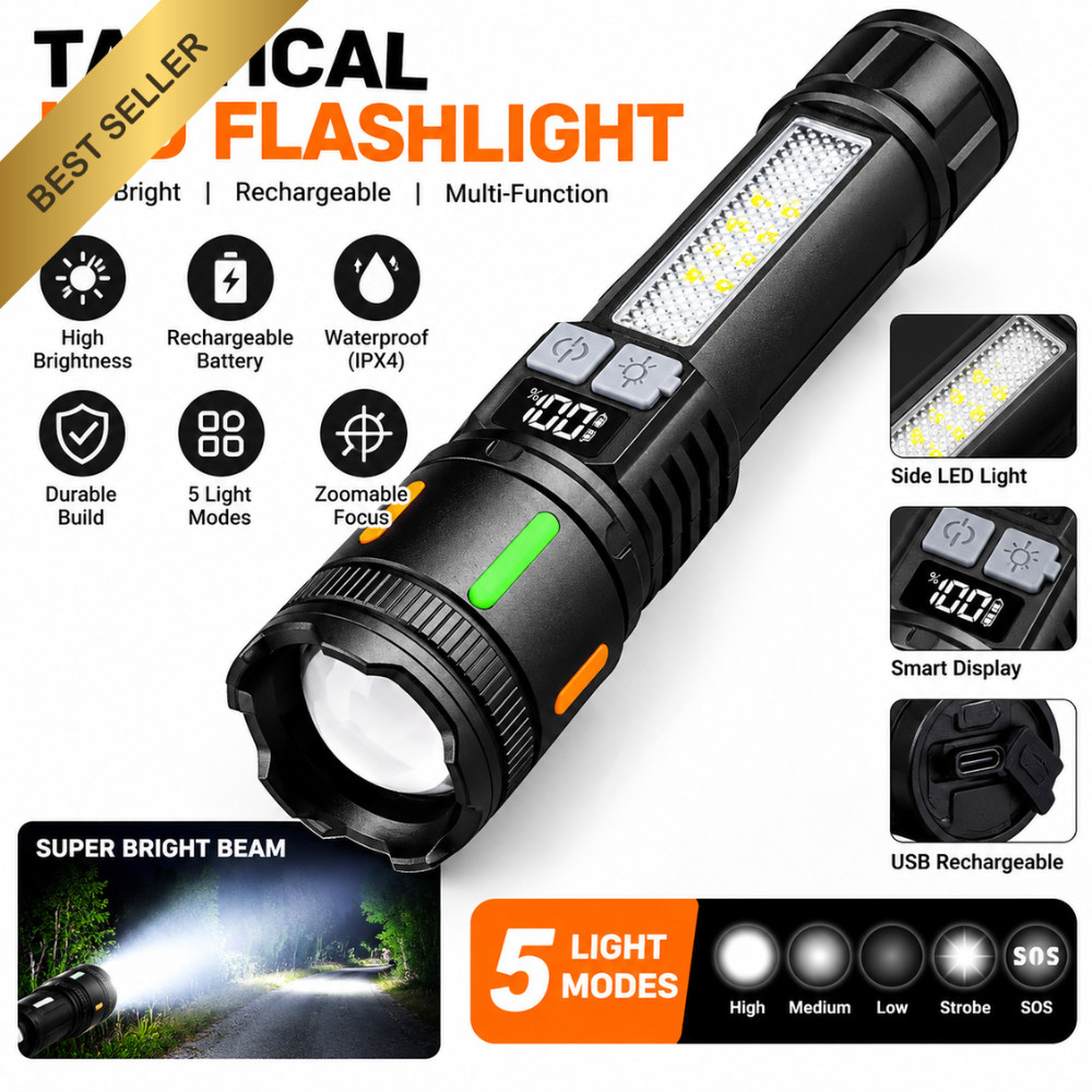 99000000 Lumen Super Bright LED Tactical Flashlight Rechargeable LED Work Lights 99000000 Lumen Super Bright LED Tactical Flashlight Rechargeable LED Work Lights