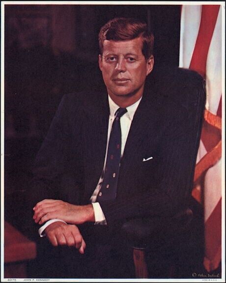 JFK Photograph Vintage 1960\'s President John F. Kennedy Promo Cardboard Photo