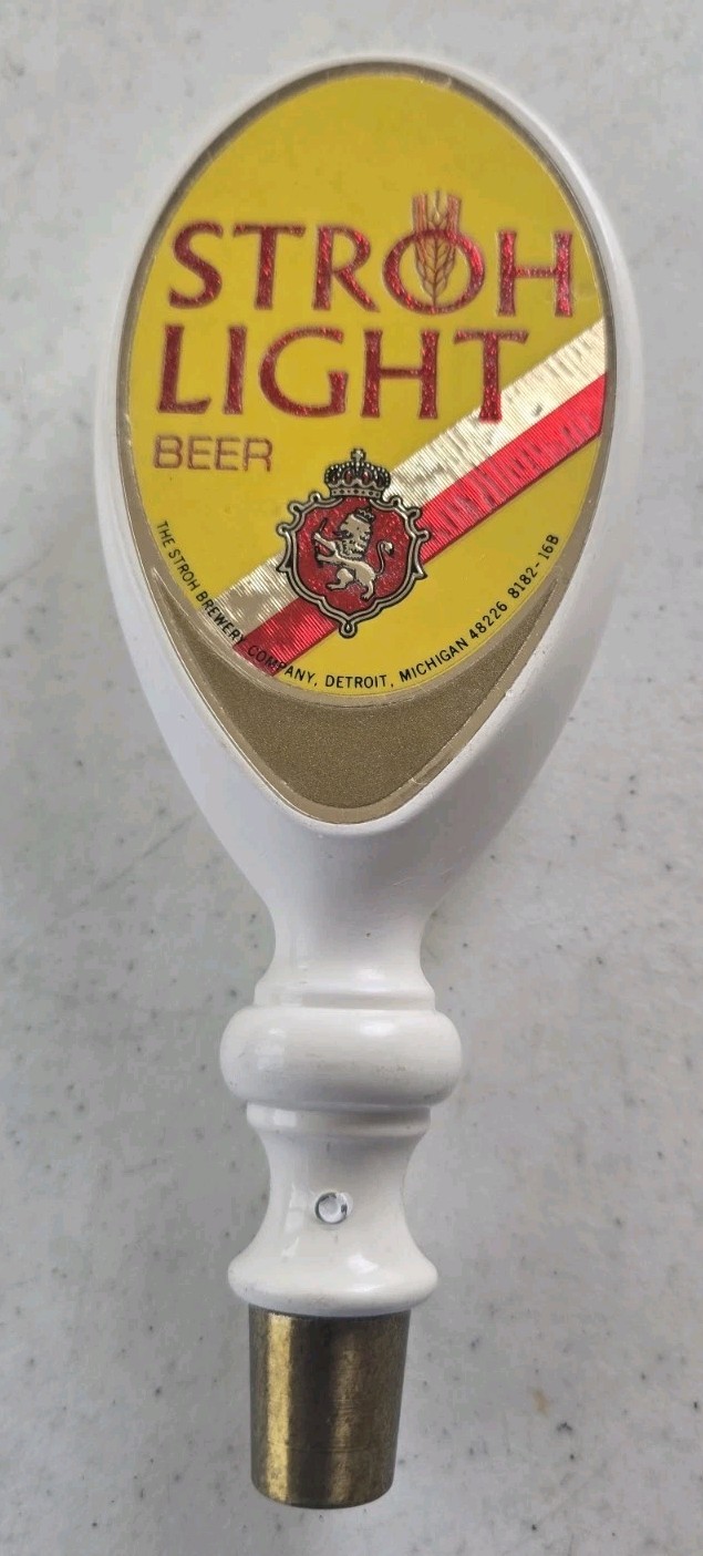 Vintage Stroh's Light Beer Tap Handle 8" Inch Tall Vintage Stroh's Light Beer Tap Handle 8" Inch Tall