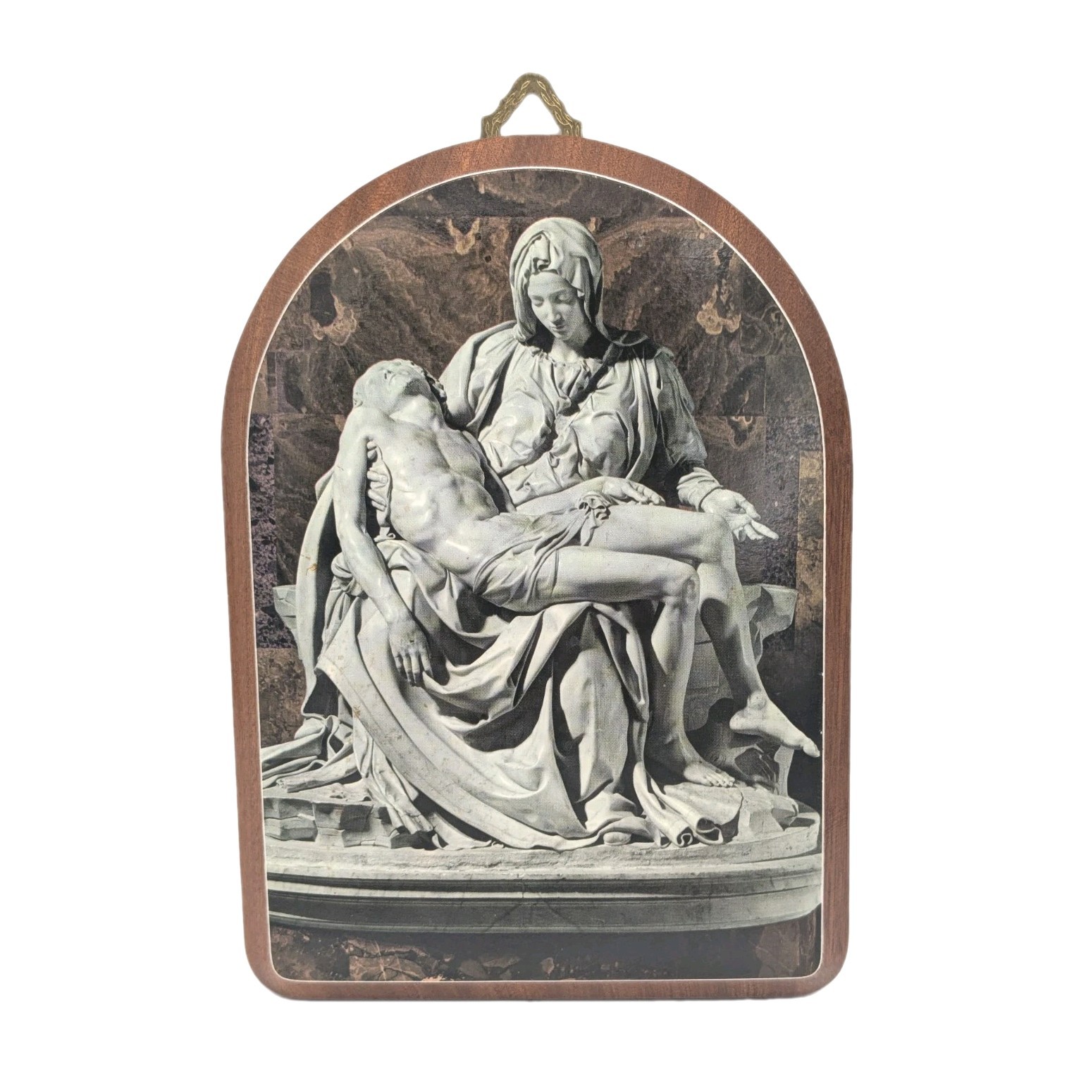 Vatican Museums Stamp Michelangelo Pieta Plaque 7" Official Vintage 1960s-70s Vatican Museums Stamp Michelangelo Pieta Plaque 7" Official Vintage 1960s-70s