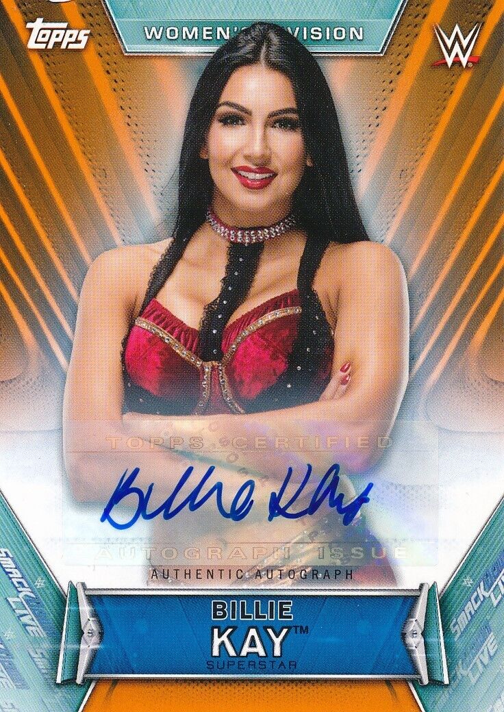 2019 WWE Topps Women's Division Autograph Orange Card Billie Kay #A-BK /50