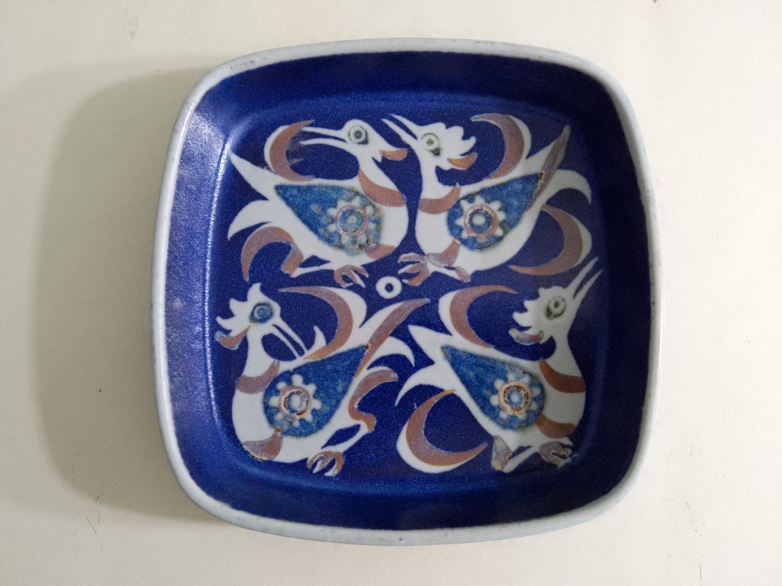 Vintage Royal Copenhagen Baca Faience Ceramic Dish 708/2883 Nils Thorsson MCM Vintage Royal Copenhagen Baca Faience Ceramic Dish 708/2883 Nils Thorsson MCM