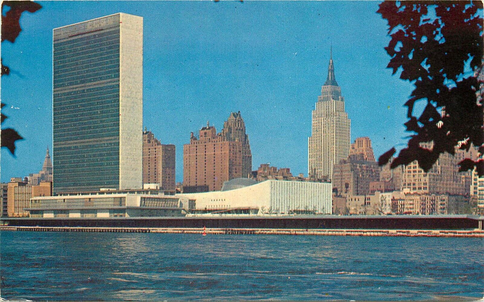 United Nations New York NY NYC East River View Postcard