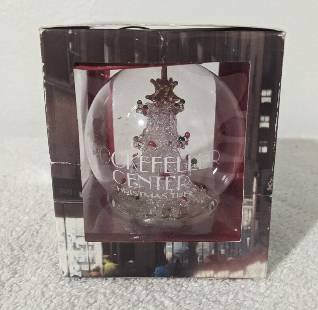 Top of the Rock Rockefeller Center Glass Ball Christmas Holiday Ornament in Box