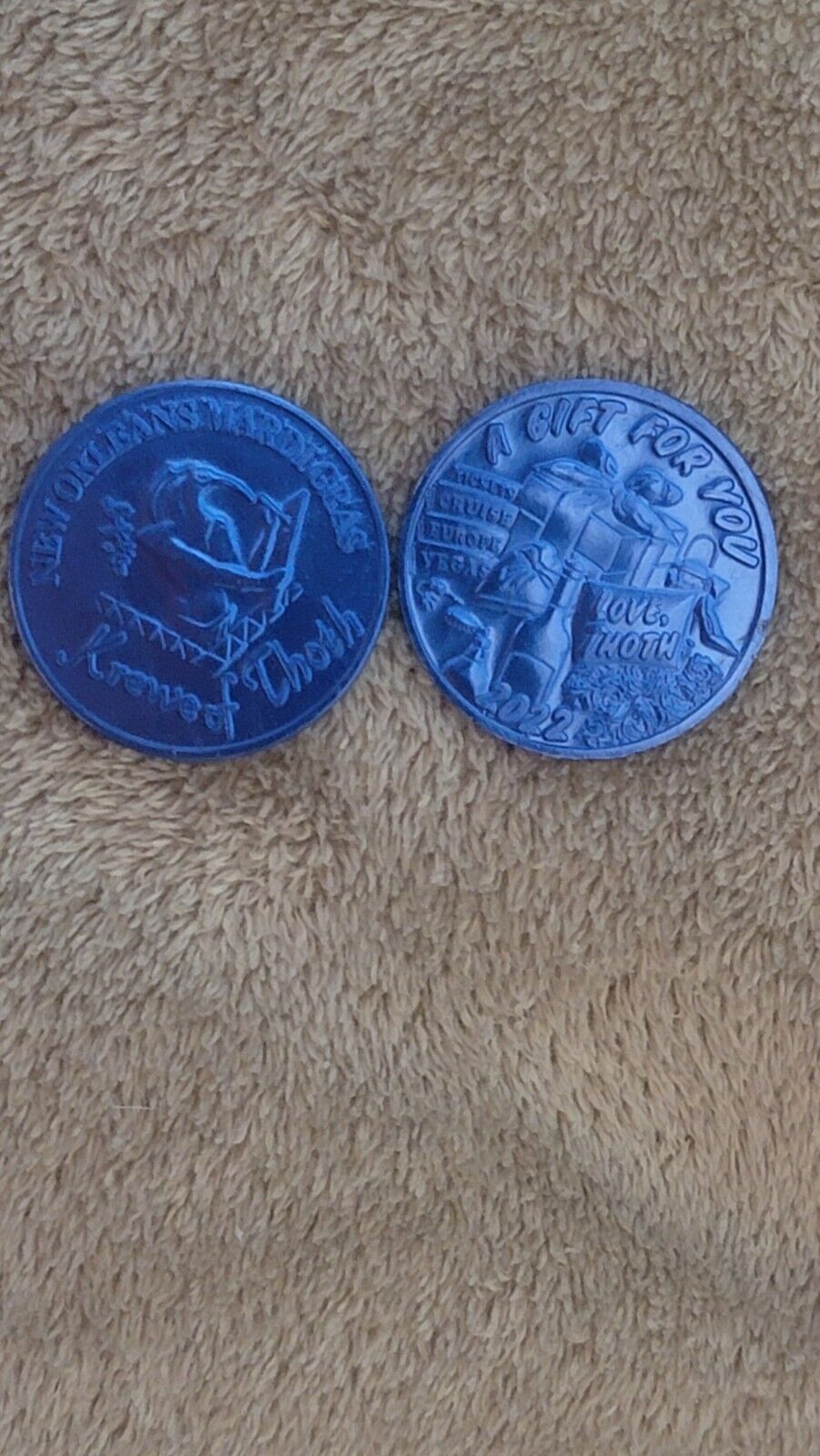 2022 Krewe Of Thoth Theme Blue Doubloon