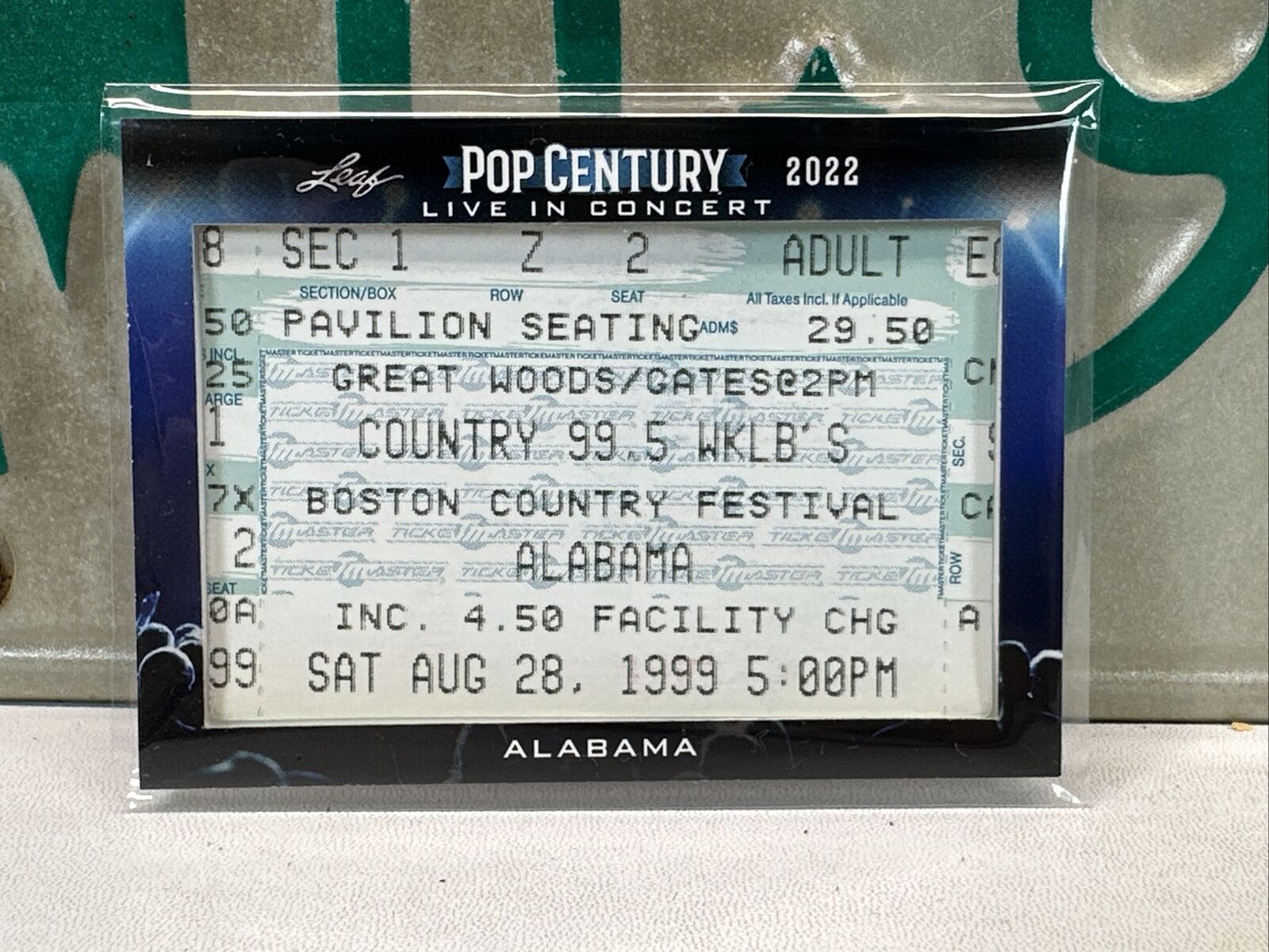 2022 Leaf Pop Century Ticket Live Concert Alabama - BOSTON COUNTRY FESTIVAL 1999