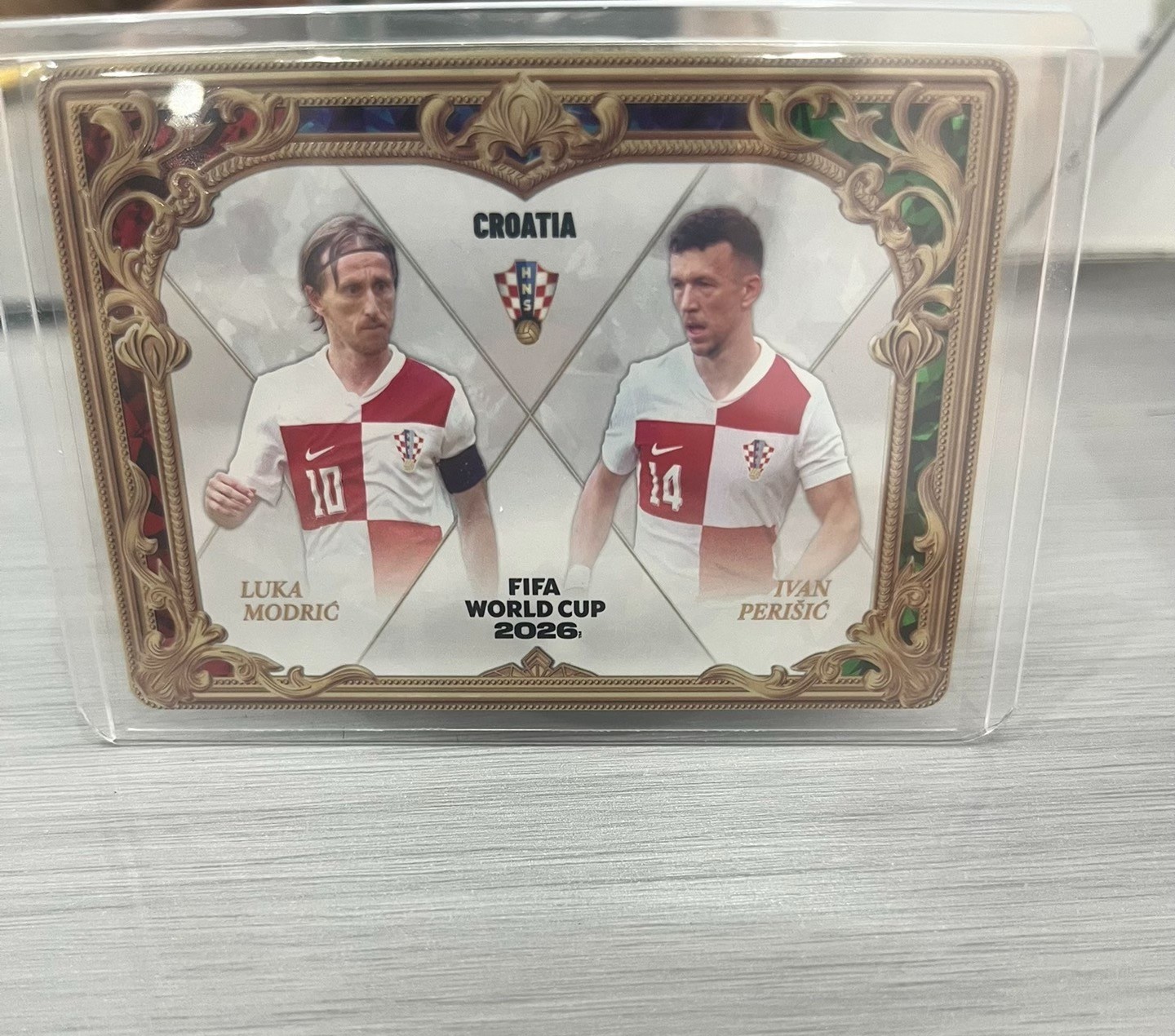Panini Kayou 2026 Football Modric Perisic Croatia Dual Nameplate Gold Card 747 Panini Kayou 2026 Football Modric Perisic Croatia Dual Nameplate Gold Card 747