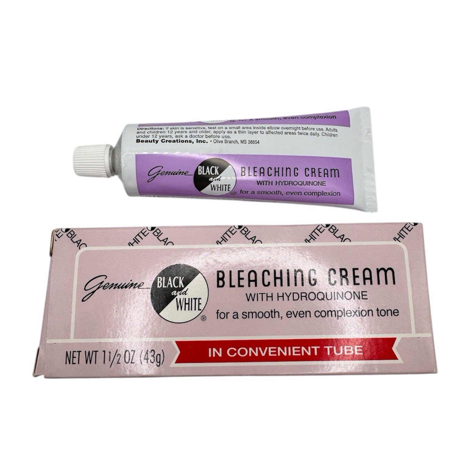 Genuine Black & White BLEACHING CREAM 1.5 oz. New/Sealed Discontinued Genuine Black & White BLEACHING CREAM 1.5 oz. New/Sealed Discontinued