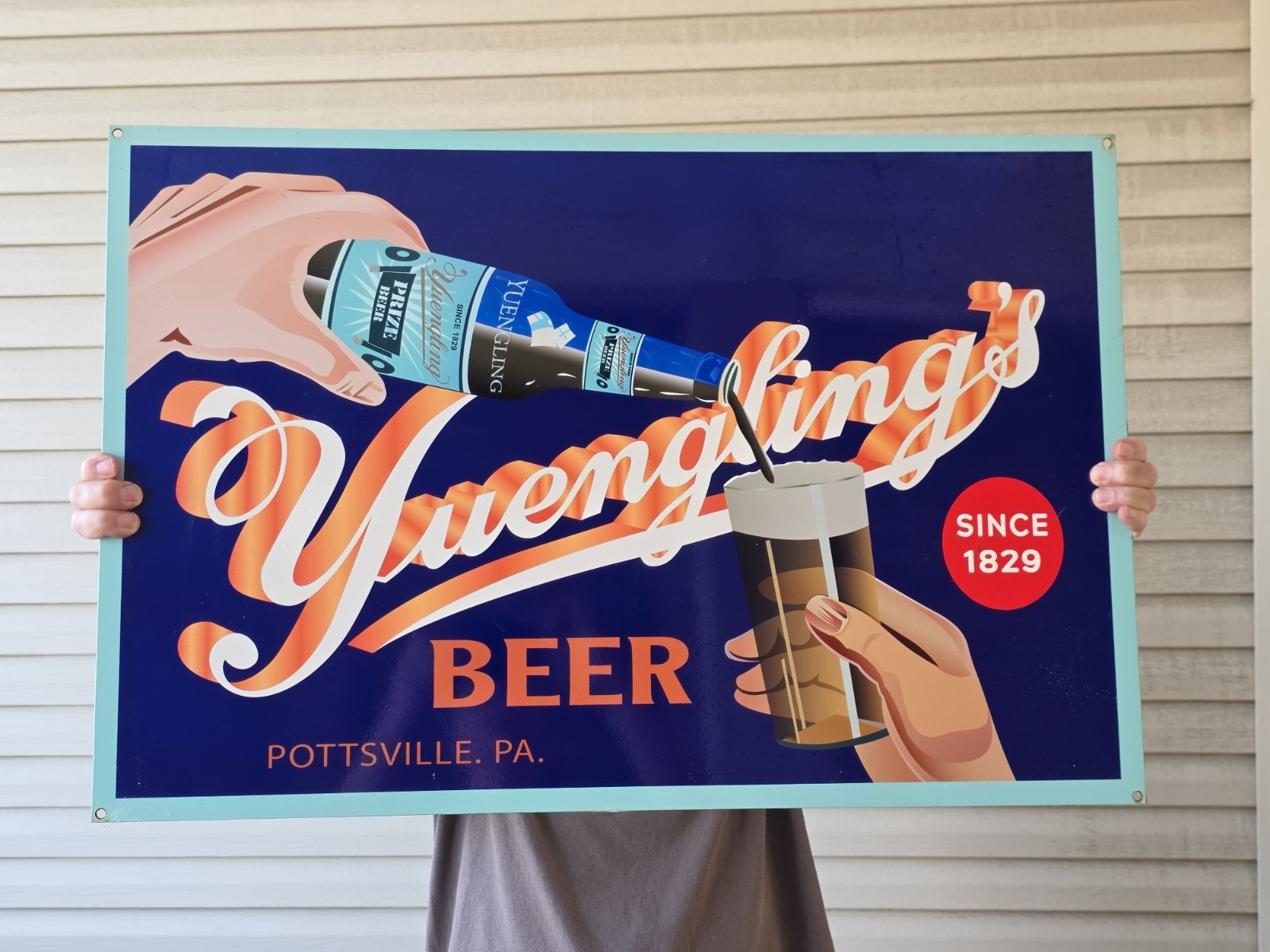 1955 VINTAGE YUENGLING'S BEER SINCE 1929 PORCELAIN SIGN 30x20" 1955 VINTAGE YUENGLING'S BEER SINCE 1929 PORCELAIN SIGN 30x20"