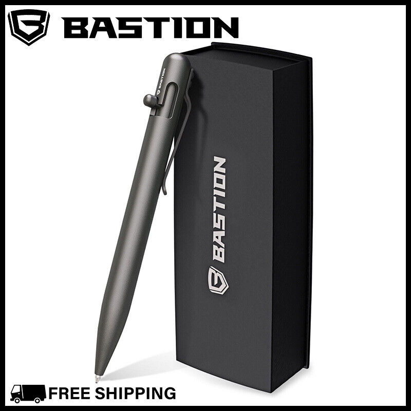 BASTION BOLT ACTION PERSONALIZED PEN Customized Engraved Titanium Grey Gift Pens