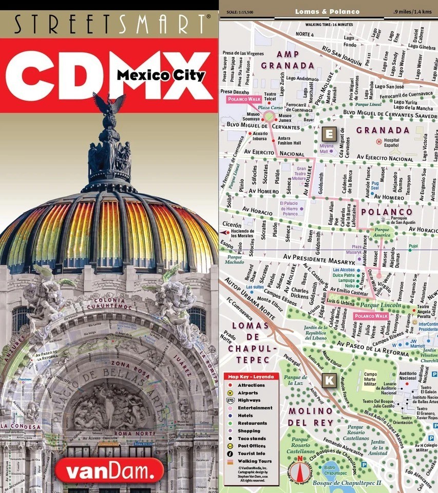 Streetsmart Mexico City Map by Vandam – Laminated City Center Street Map of... Streetsmart Mexico City Map by Vandam – Laminated City Center Street Map of...