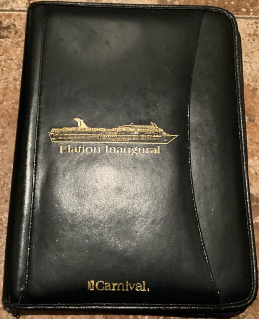 CARNIVAL CRUISE ELATION INAUGURAL STAFF ATTACHÉ FOLDER USED CARNIVAL CRUISE ELATION INAUGURAL STAFF ATTACHÉ FOLDER USED
