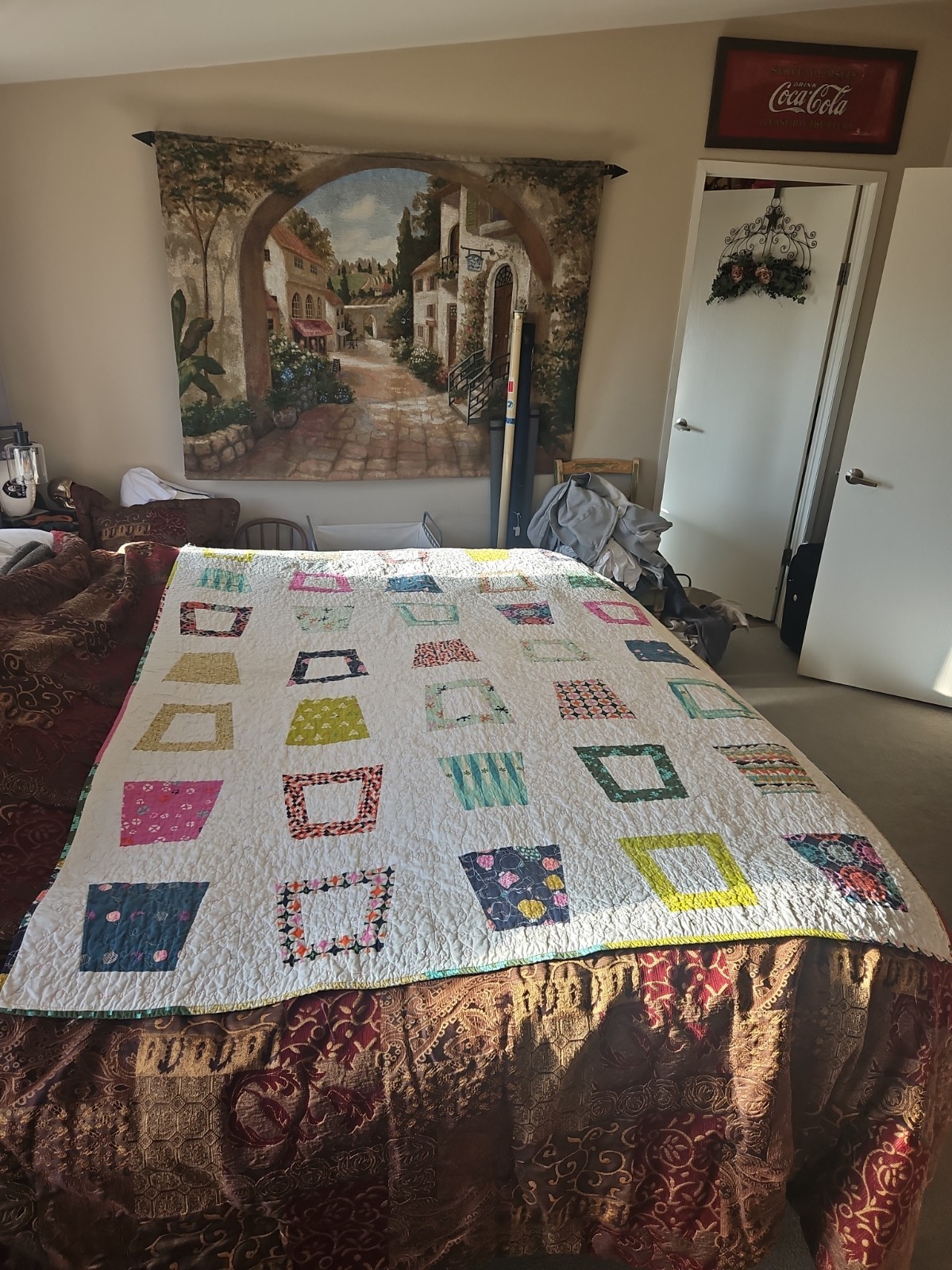 78x55 Inch Quilt,Throw, Spread Long Arm Melody Miller Playful Fabrics Clean. 78x55 Inch Quilt,Throw, Spread Long Arm Melody Miller Playful Fabrics Clean.