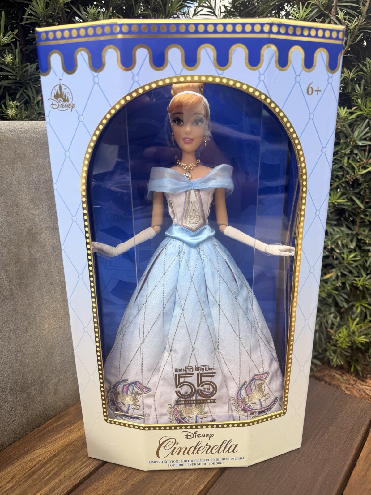 Disney Cinderella Doll Walt Disney World 55th Anniversary Limited Edition 5000 Disney Cinderella Doll Walt Disney World 55th Anniversary Limited Edition 5000