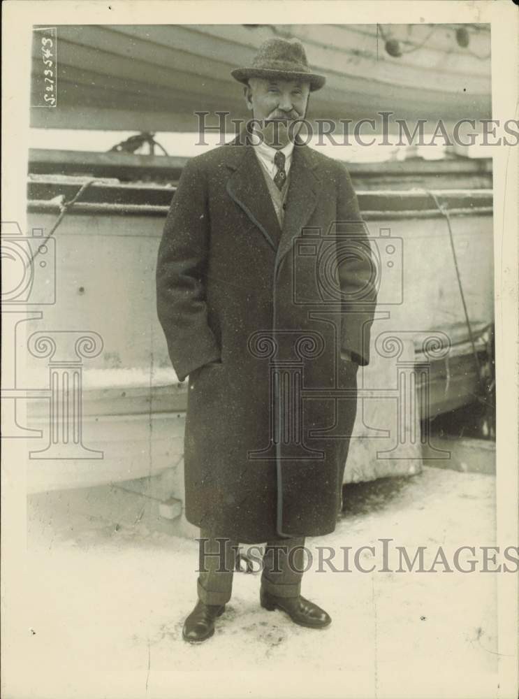 1919 Press Photo British fight promoter George McDonald on the S.S. Baltic 1919 Press Photo British fight promoter George McDonald on the S.S. Baltic