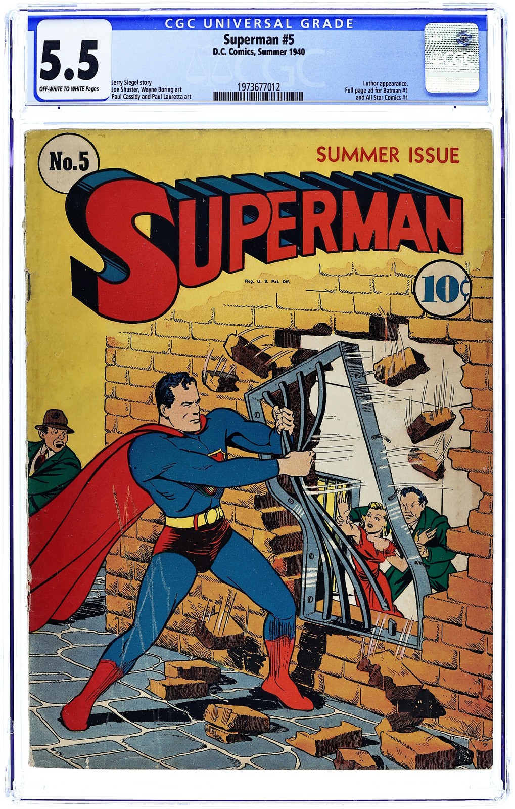Superman #5 CGC 5.5 1940 1973677012