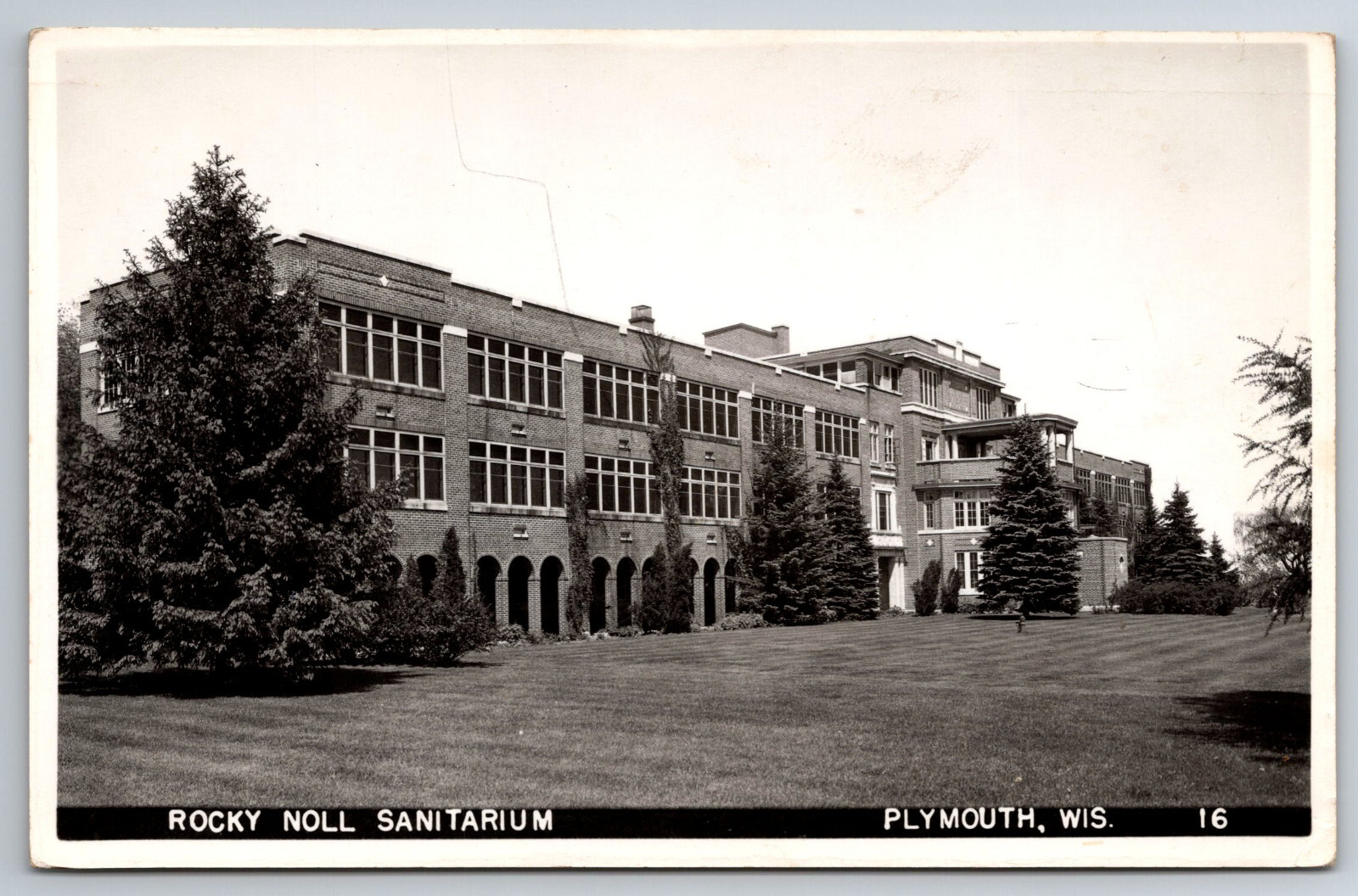 Vintage Postcard WI Plymouth Rocky Noll Sanitarium RPPC Real Photo ~8406