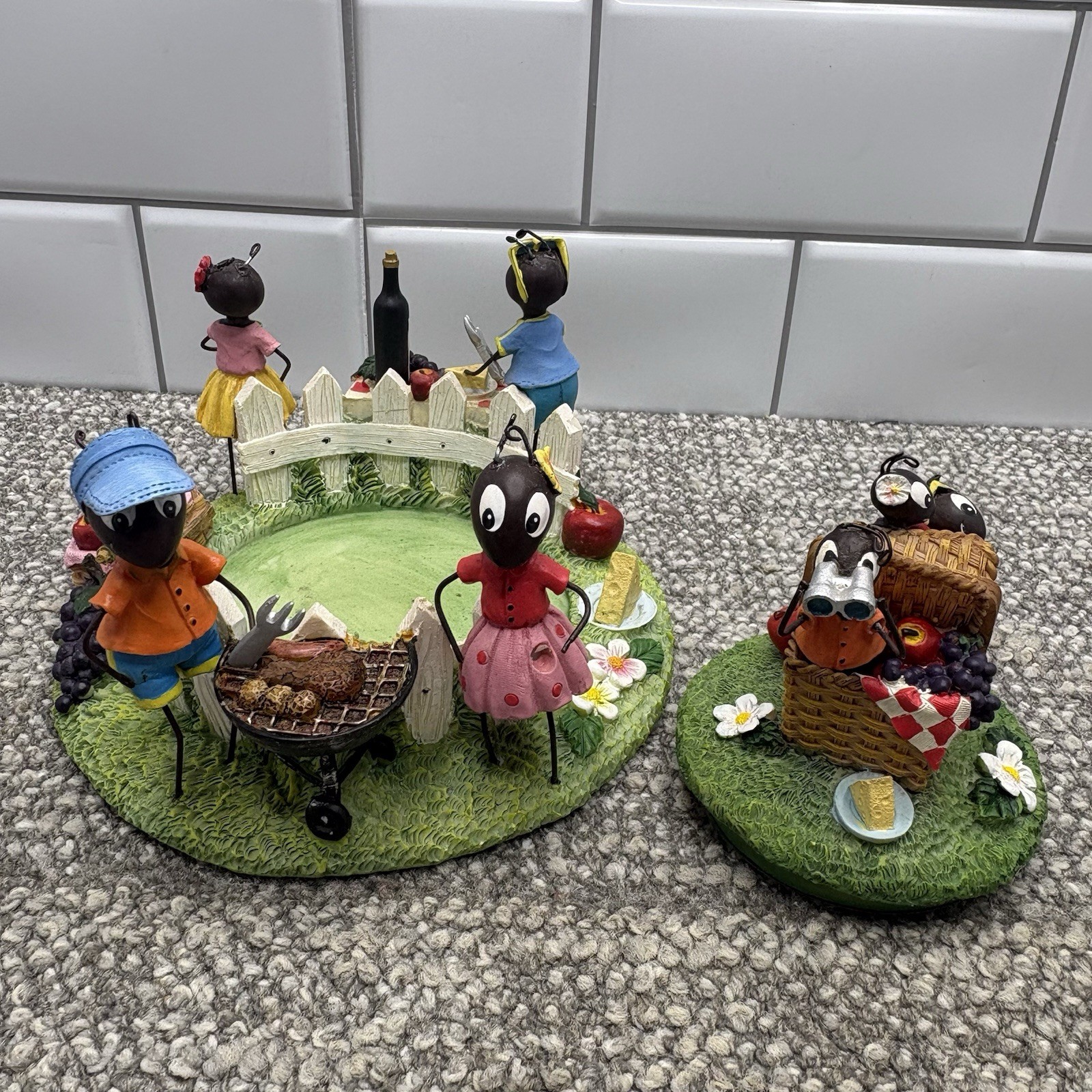 Yankee Candle Ant Grilling Picnic Candle Jar Holder Bugs Summer Discontinued