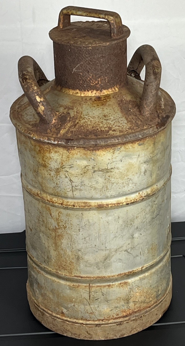 Antique 1920s Progress Mfg Co Arthur 5 Gallon Galvanized Gas Oil Measure Can 22” Antique 1920s Progress Mfg Co Arthur 5 Gallon Galvanized Gas Oil Measure Can 22”