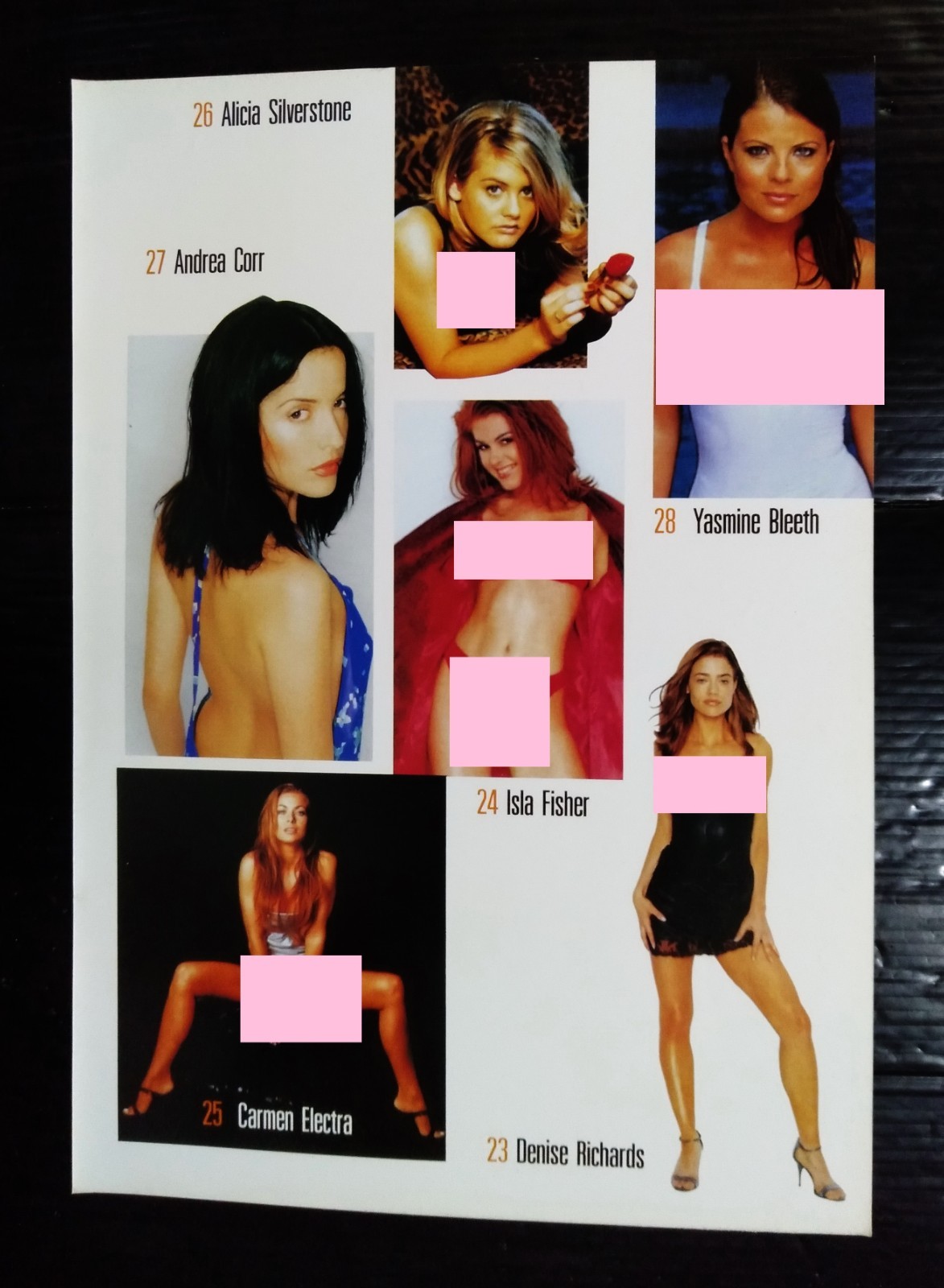 Denise Richards Mariah Carey Vintage Thailand ONLY 1 COLOR PAGE MEGA RARE Denise Richards Mariah Carey Vintage Thailand ONLY 1 COLOR PAGE MEGA RARE