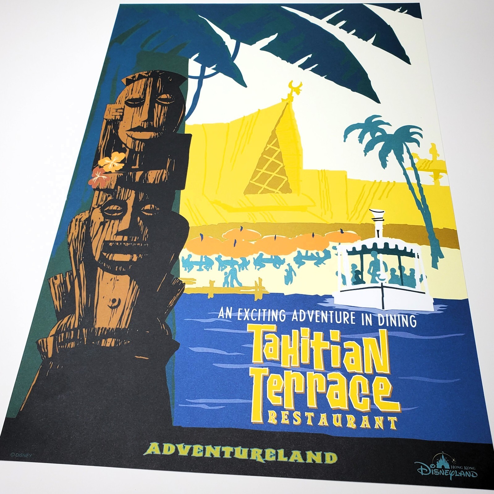 Tahitian Terrace Poster Hong Kong Disneyland Authentic Disney Lithograph 12x18 Tahitian Terrace Poster Hong Kong Disneyland Authentic Disney Lithograph 12x18