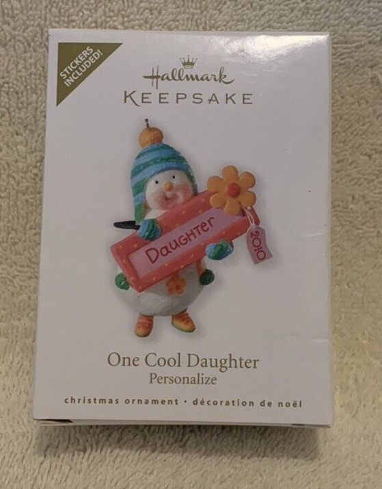 2010 Hallmark Keepsake One Cool Daughter Snowman Ornament - NEW