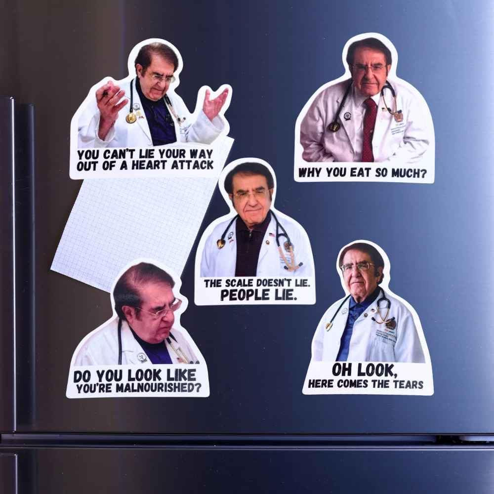 5PC Funny Magnets Fridge Weight Loss | Fun Dr Now Kitchen Home Magnet Set for Re