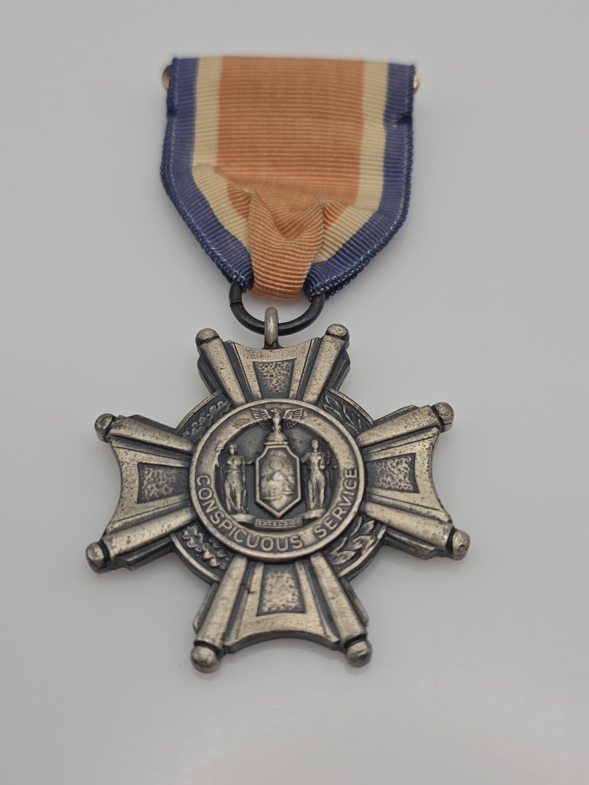 Original WWI New York Conspicuous Service Cross Numbered STERLING SILVER 925 Original WWI New York Conspicuous Service Cross Numbered STERLING SILVER 925