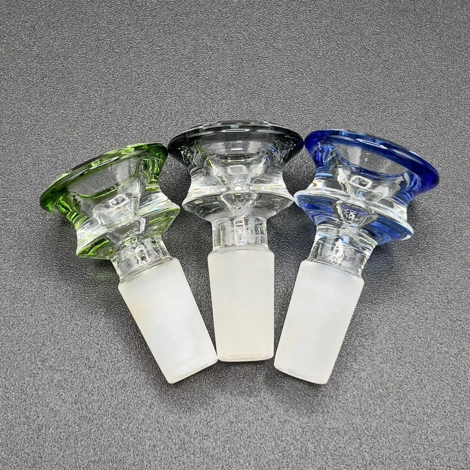 3Packs Colored 14mm Male Glass Bowl Slide For Glass Hookah Bong Replacement Head 3Packs Colored 14mm Male Glass Bowl Slide For Glass Hookah Bong Replacement Head