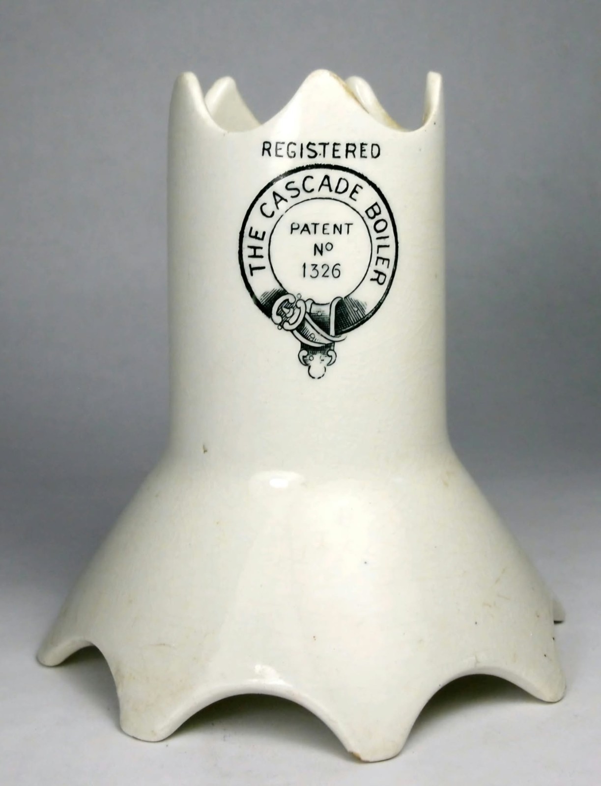 Antique 1907 ironstone "The Cascade Boiler"