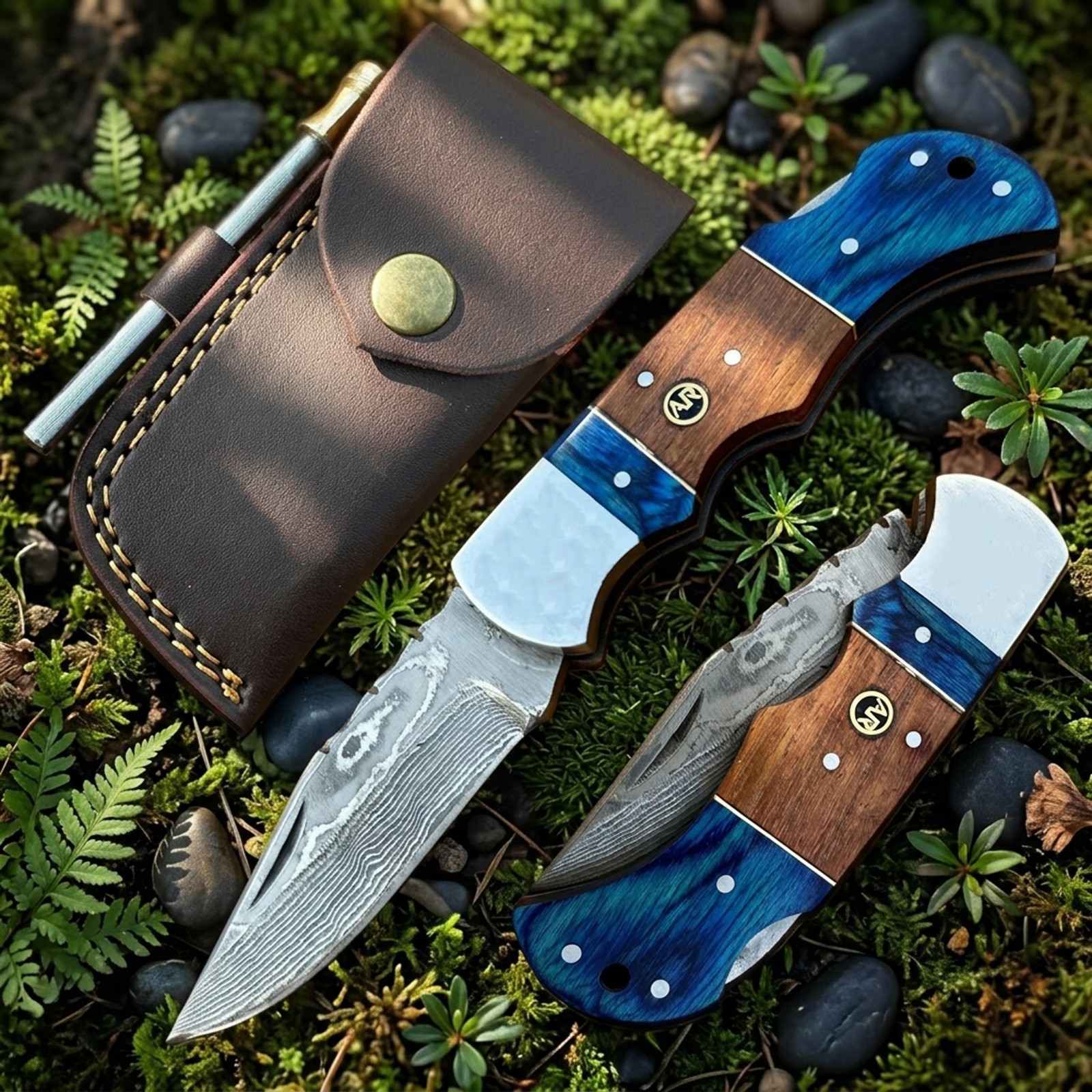 Custom Handmade Damascus Steel Folding Knife 6.5" – Pocket EDC Knife for Camping Custom Handmade Damascus Steel Folding Knife 6.5" – Pocket EDC Knife for Camping