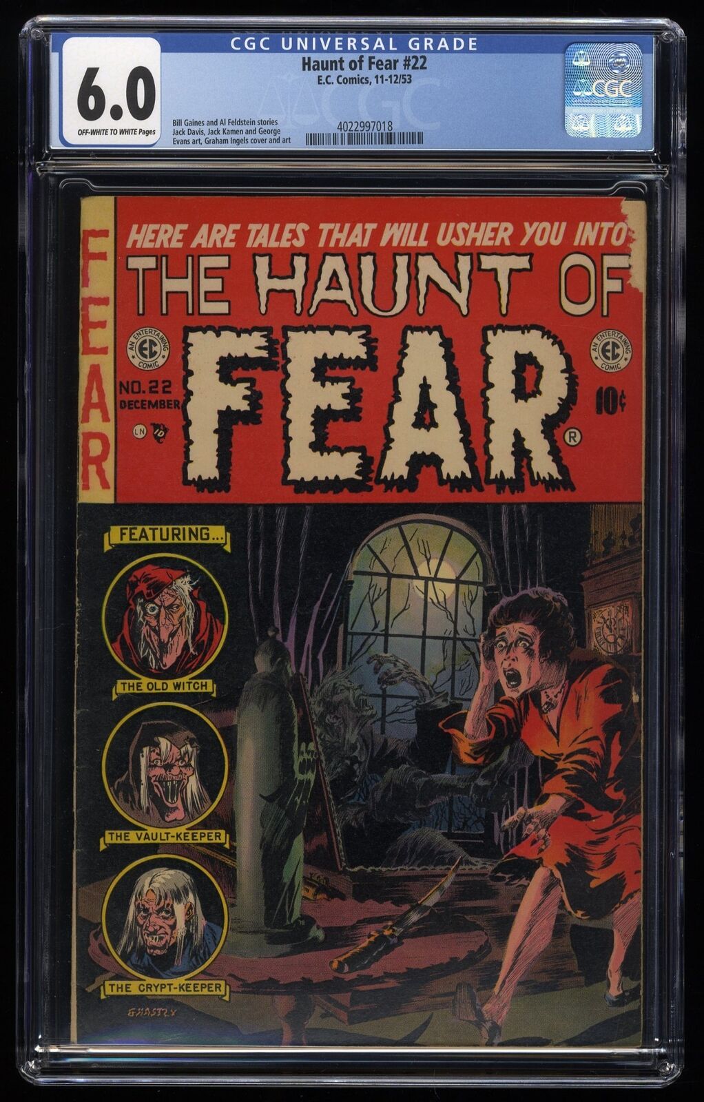 Haunt of Fear #22 CGC FN 6.0 EC Horror Cover Graham Ingels Cover EC 1953