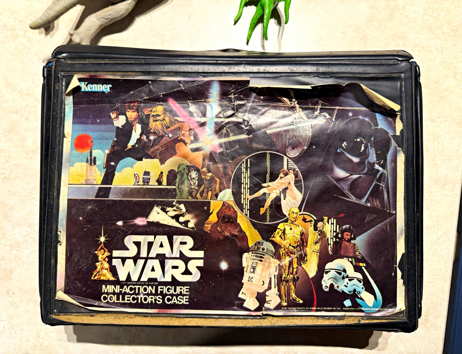 Kenner Star Wars 1978 Vintage Mini Action Figure Black Carrying Case w/ Trays
