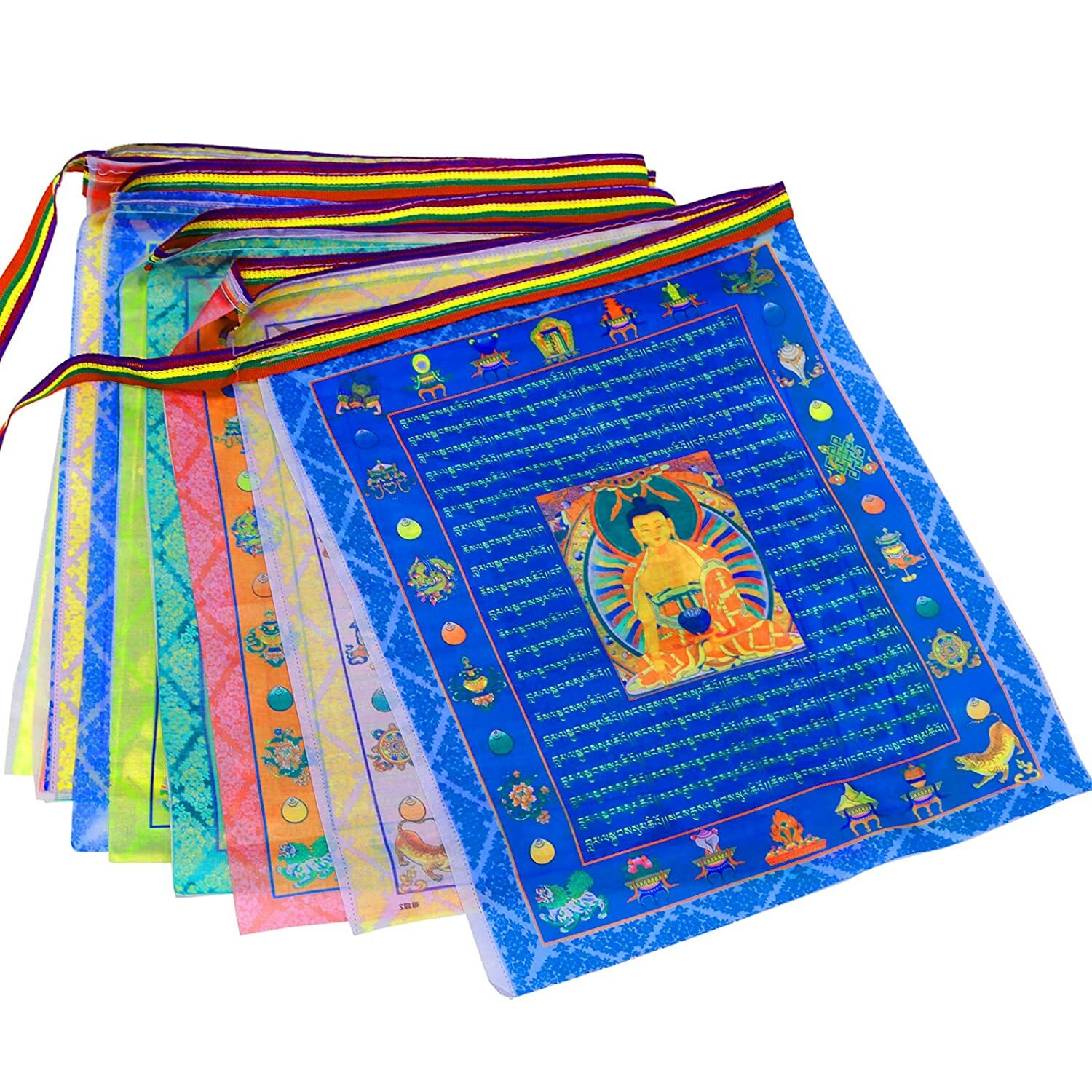 Tibetan Buddhist Prayer Flags 20Pcs Outdoor Meditation Traditional 11x14 inches Tibetan Buddhist Prayer Flags 20Pcs Outdoor Meditation Traditional 11x14 inches