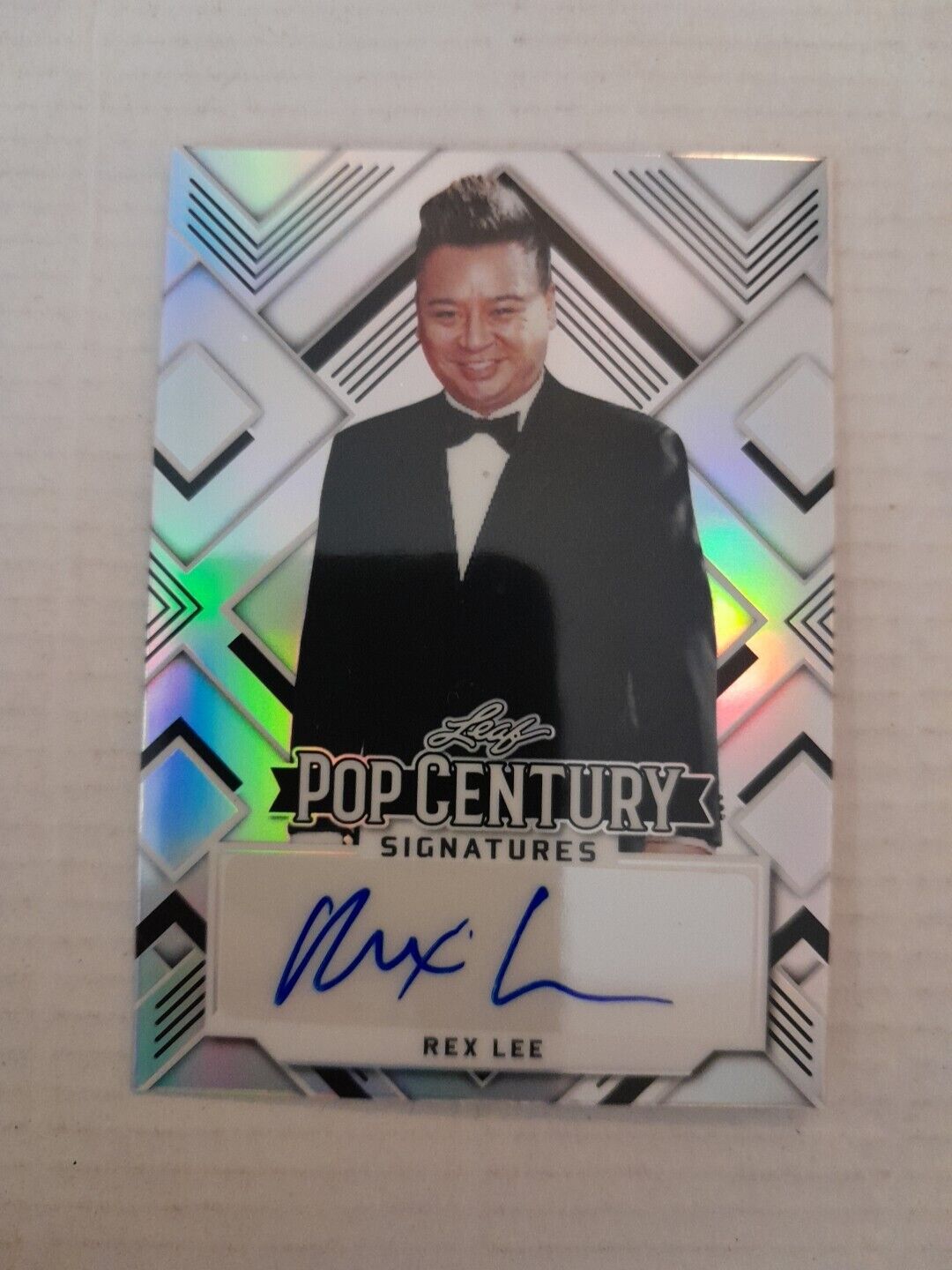 Rex Lee /40 Prismatic Silver Autograph Card 2022 Leaf Pop Century