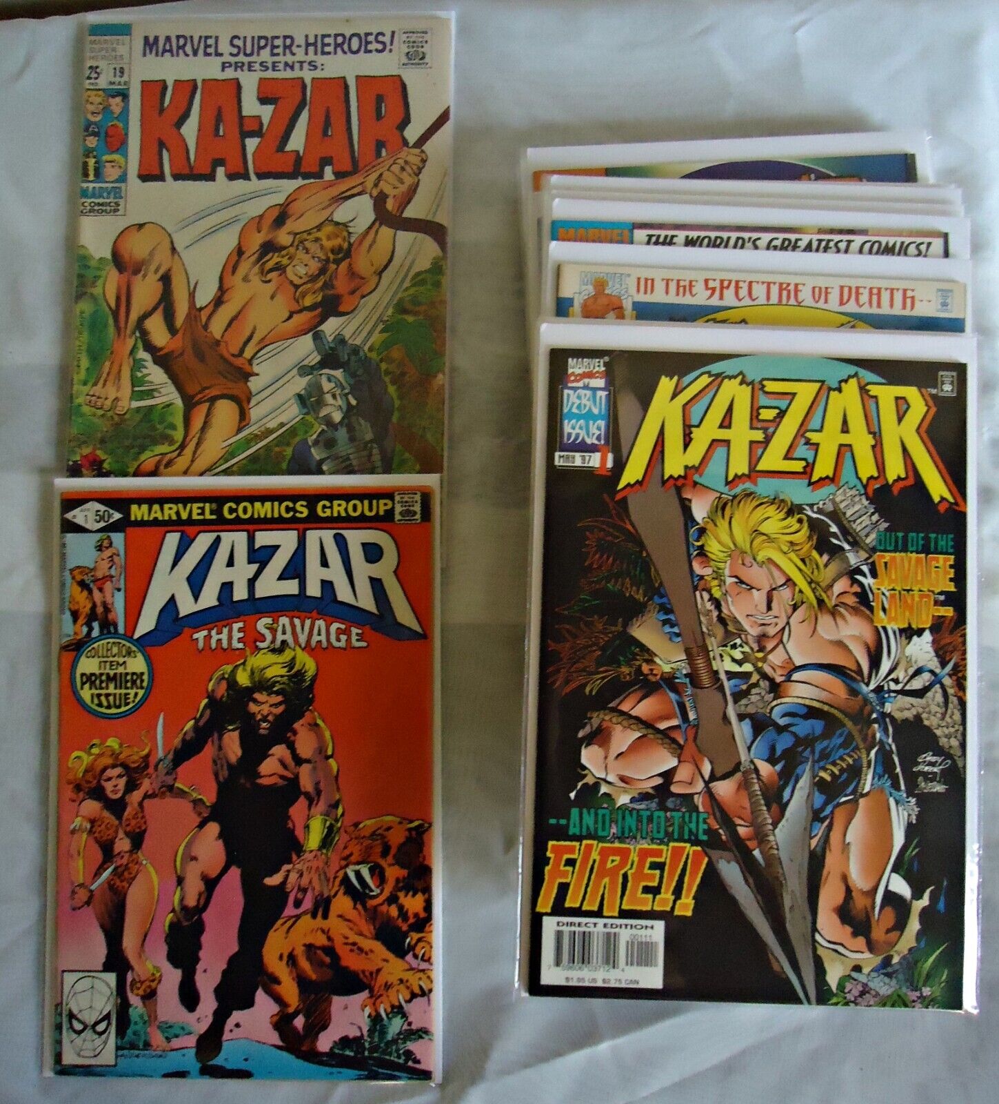 Marvel Super Heroes #19 (1969) Ka-Zar #1 (1981) Ka-Zar #1-15 (1997), Marvel