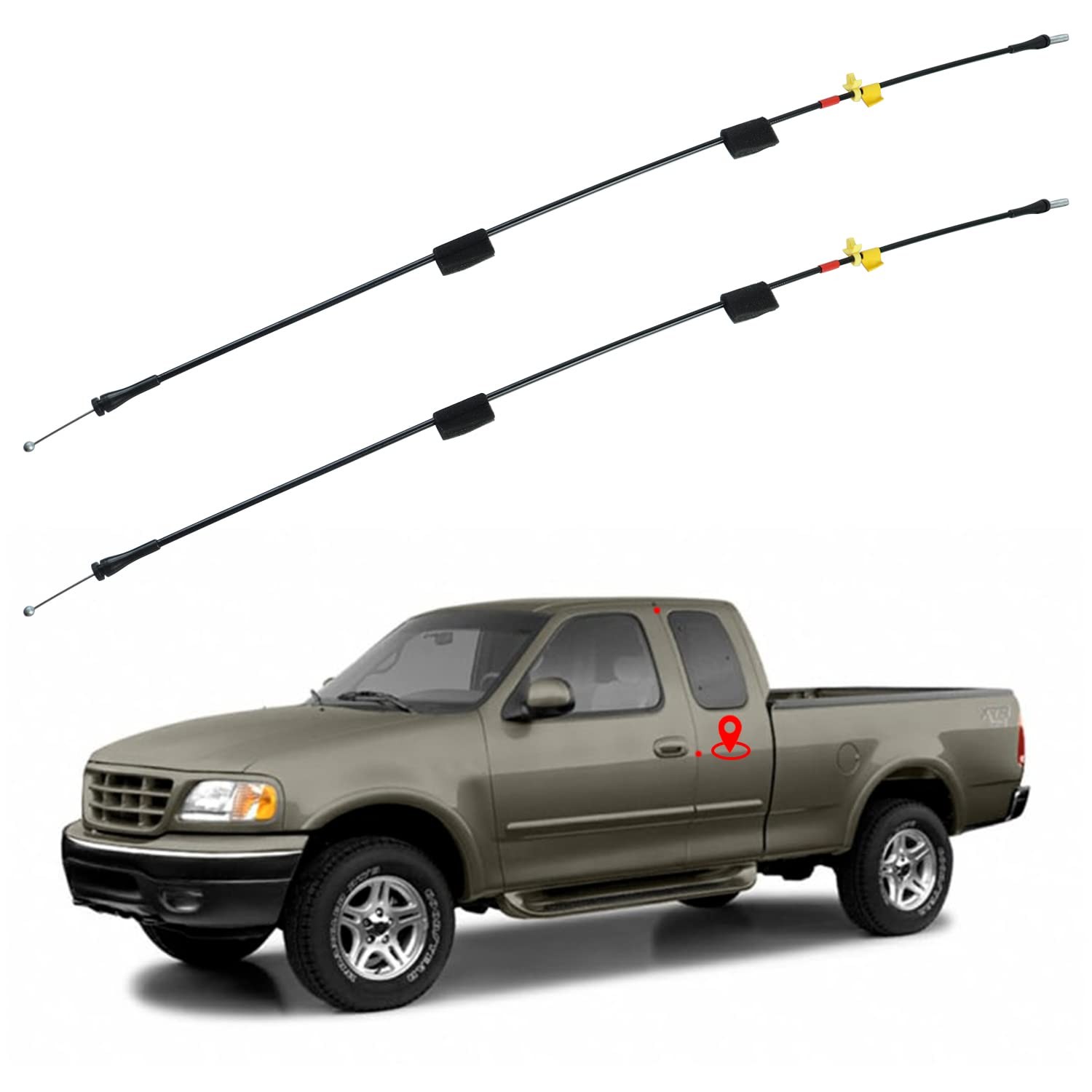 Rear Door Upper Latch Cables compatible for Ford F150 1997-2003 Heritage F150... Rear Door Upper Latch Cables compatible for Ford F150 1997-2003 Heritage F150...