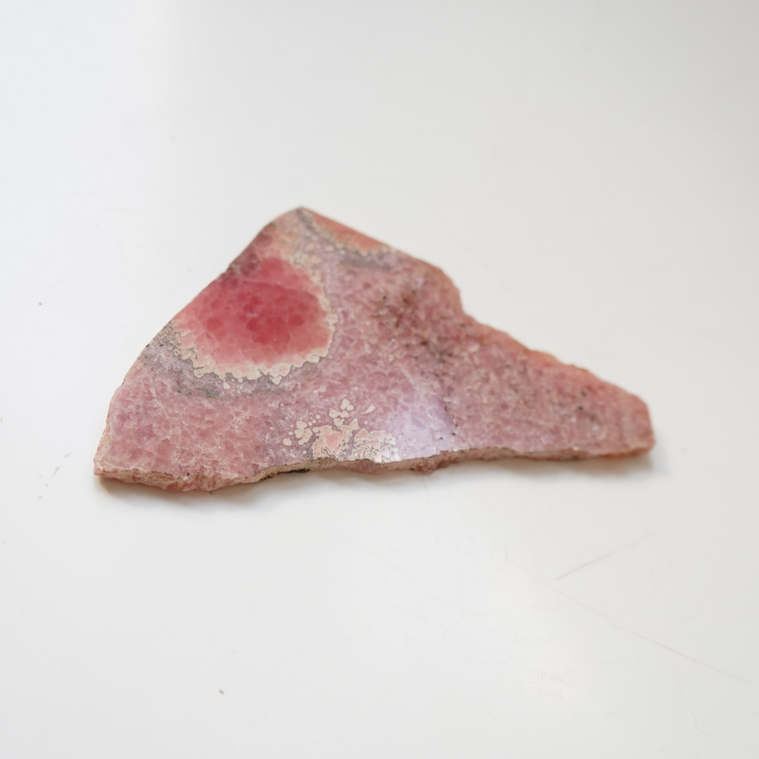 Rhodochrosite Stone thin Lamina – Natural Polished Plate 97.3 mm – 1.48 oz Rhodochrosite Stone thin Lamina – Natural Polished Plate 97.3 mm – 1.48 oz