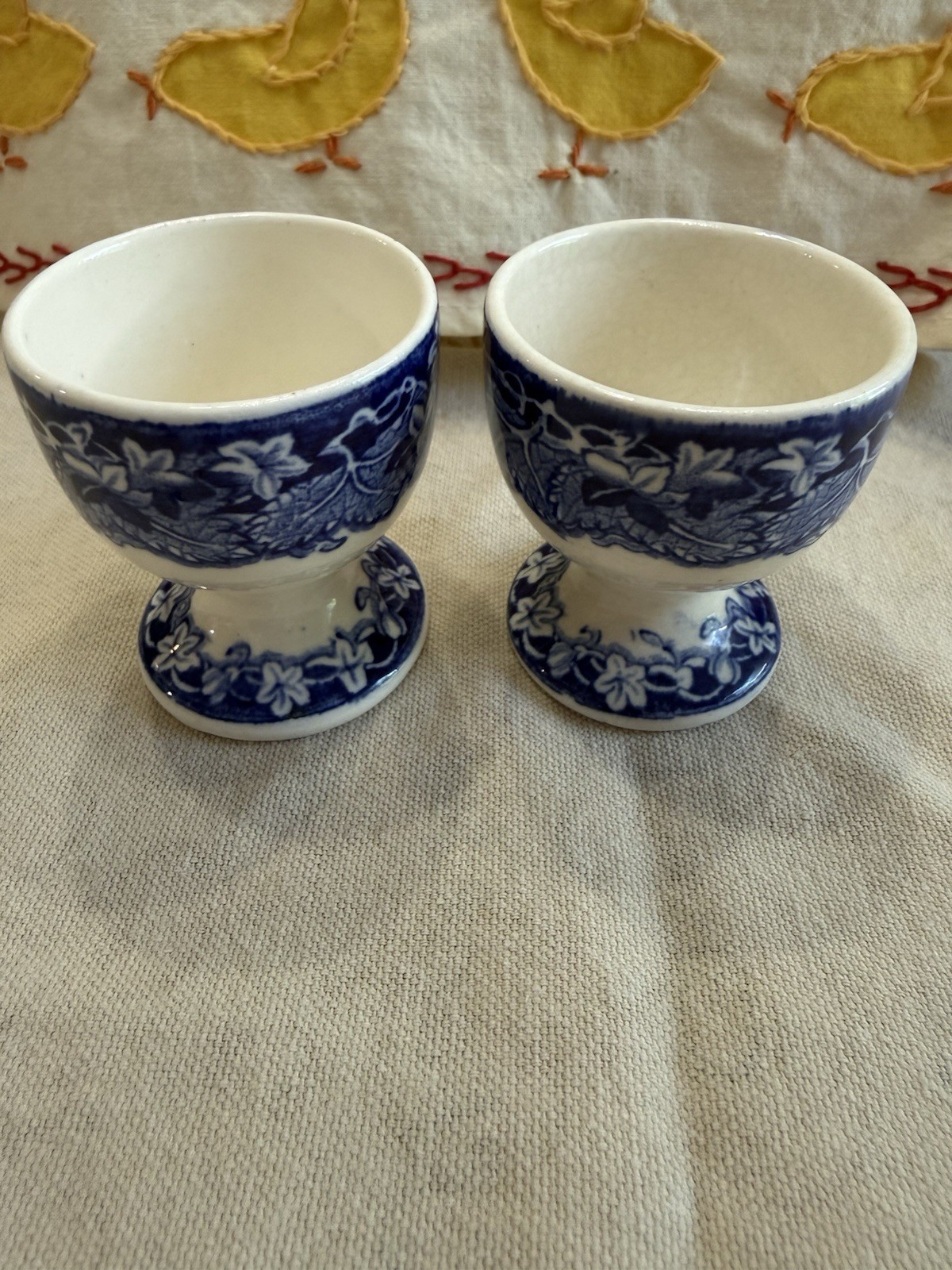 Vintage Masons Vista Pink Egg Cup Ironstone Transferware Made in England
