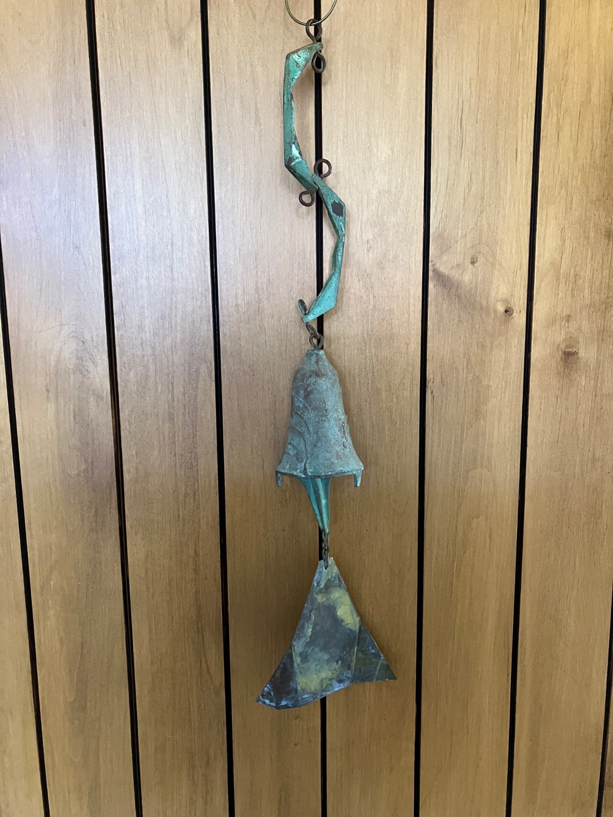 24" Paolo Soleri Cosanti Arcosanti Vintage Brutalist Cast Bronze Wind Bell Chime