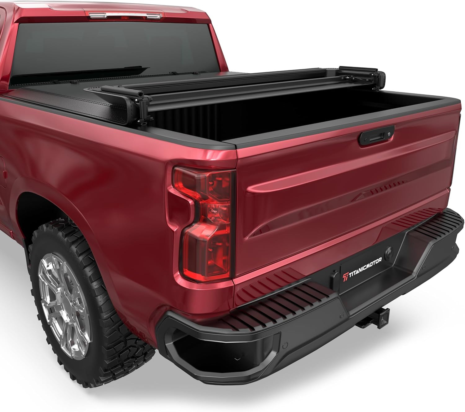 6.5FT Soft Quad Fold Truck Bed Tonneau Cover Compatible for Chevy Silverado/Gmc 6.5FT Soft Quad Fold Truck Bed Tonneau Cover Compatible for Chevy Silverado/Gmc