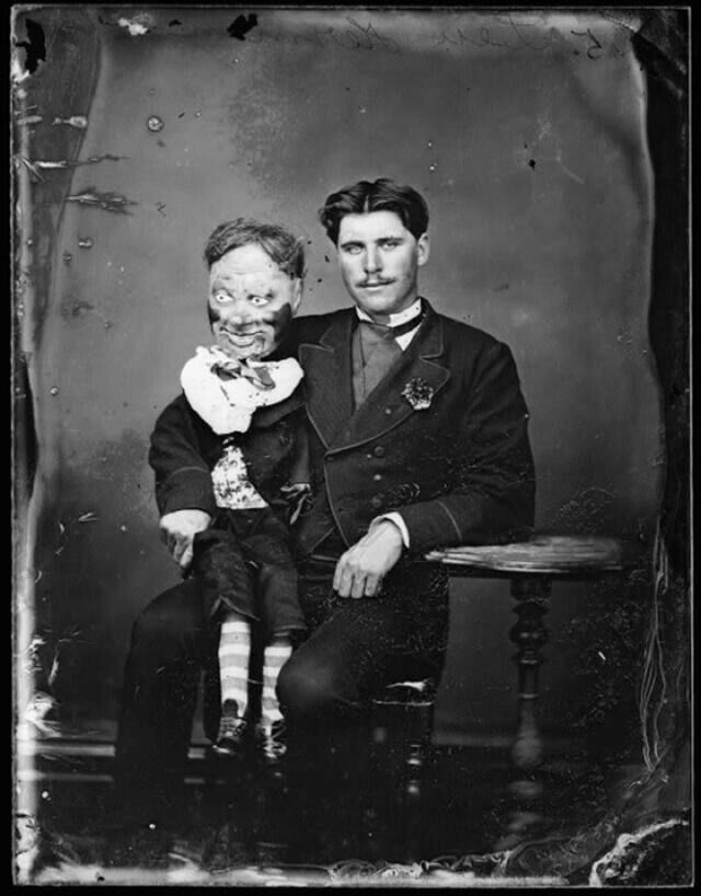 Creepy Puppet show ad vintage 1900's 8x10 Photo Reprint
