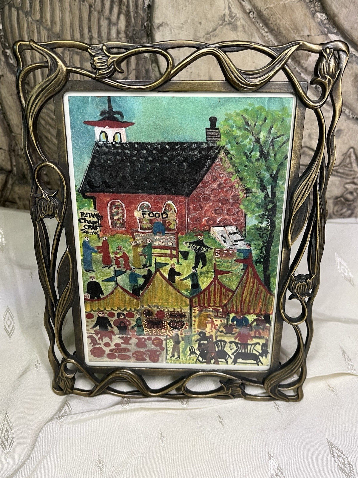 VINTAGE ORNATE BRONZE FLORAL PICTURE FRAME 5 X 7” VINTAGE ORNATE BRONZE FLORAL PICTURE FRAME 5 X 7”