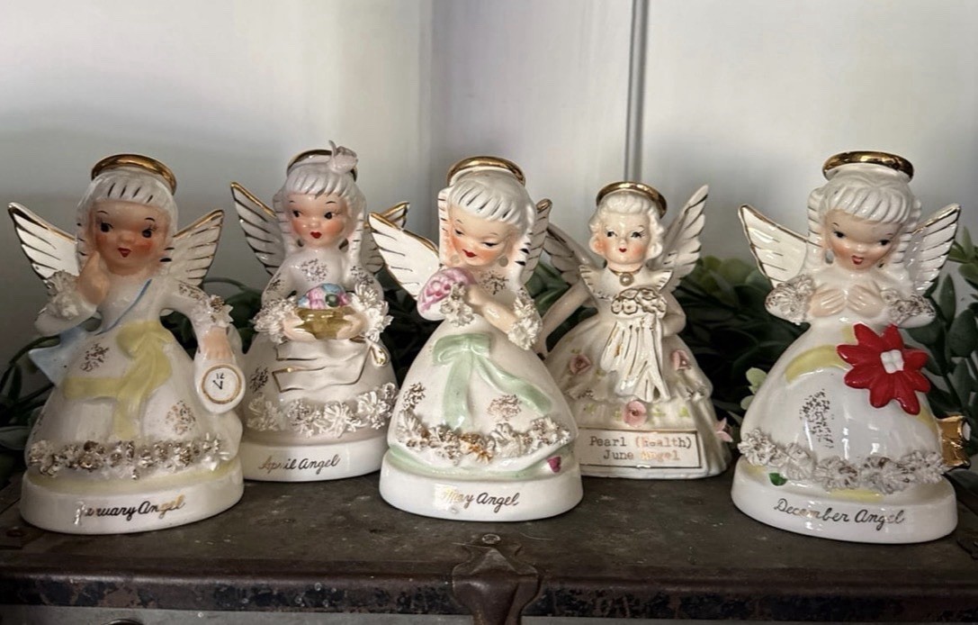 vintage 1950s Napco “Angel" ceramic birthday figurine vintage 1950s Napco “Angel" ceramic birthday figurine