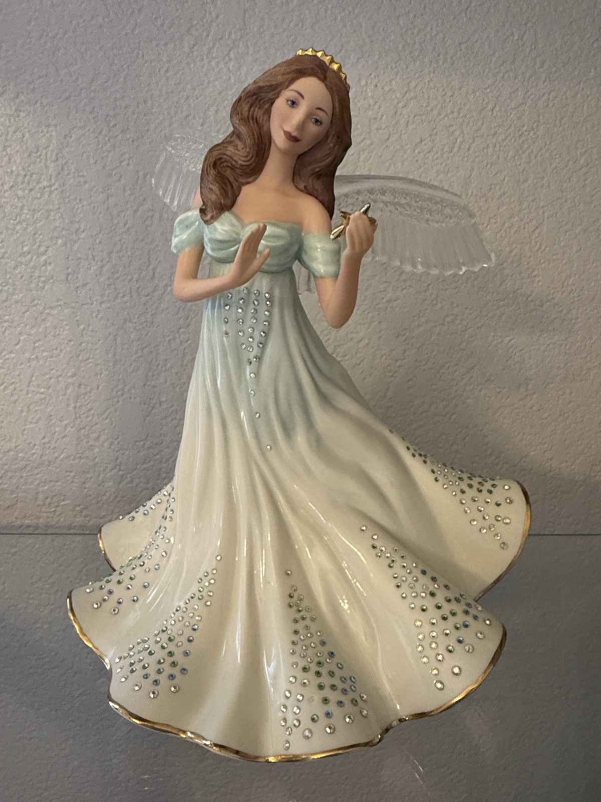 Lenox “Light From On High” Angel Figurine Crystal & Gold Accents - Gorgeous