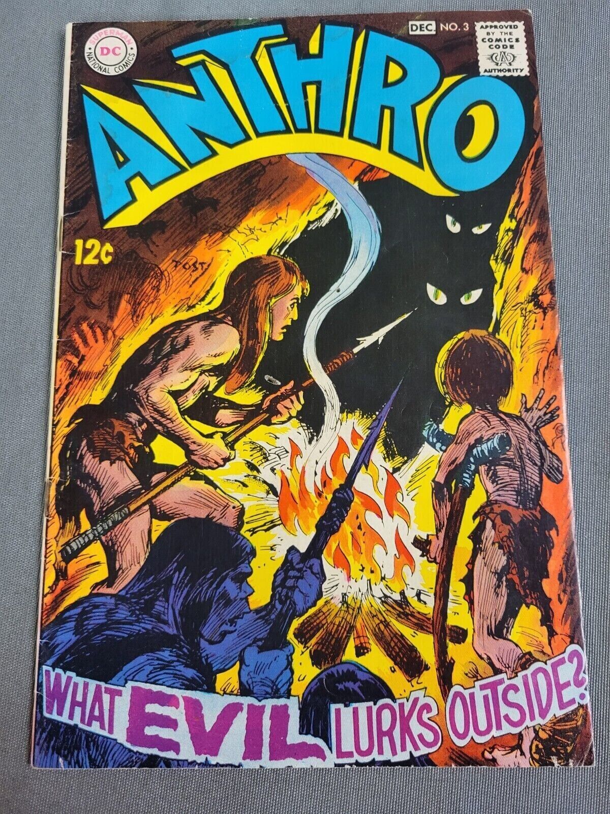 Anthro #3 (Dec 1968, DC) Artist/Writer Howie Post FN What Evil Lurks outside?