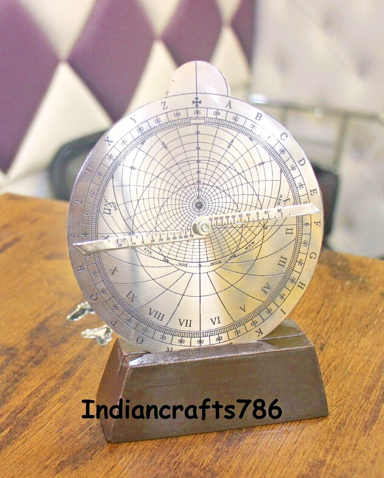 Antique Astrolabe Navigation Device Star Observation Astrolabe With Wooden Stand