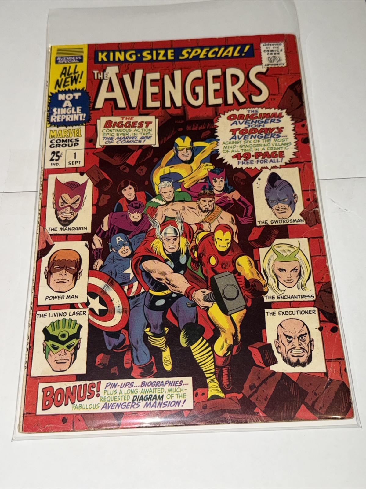 Avengers Annual #1 1967 Sep Key 1st Team-Up Original & New Avengers Avengers Annual #1 1967 Sep Key 1st Team-Up Original & New Avengers