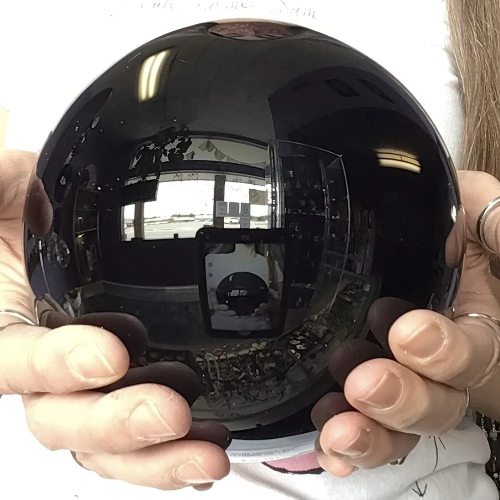 50mm Asian Rare Natural Black Obsidian Sphere Crystal Ball Healing Rainbow Stone 50mm Asian Rare Natural Black Obsidian Sphere Crystal Ball Healing Rainbow Stone