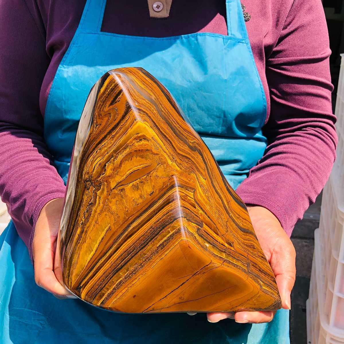 10.86LB Large Natural Tiger's Eye Stone Quartz Crystal Specimen Mineral Healing 10.86LB Large Natural Tiger's Eye Stone Quartz Crystal Specimen Mineral Healing